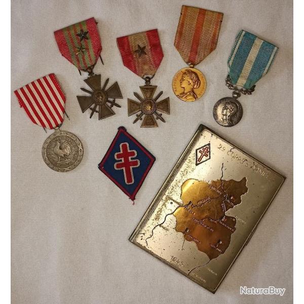 Mdailles soldat France Libre DFL guerre 39/45 WW2