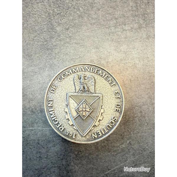 Mdaille de table militaire 1er Rgiment de Commandement et de Soutien Arme de Terre franaise