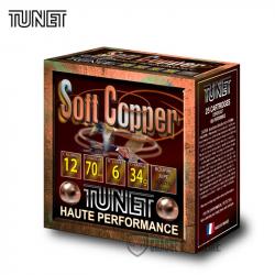 25 Cartouches TUNET Soft Copper H.P 34Gr Cal 12/70 N°6