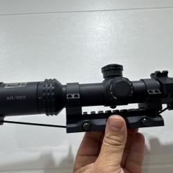 Lunette AR OPTICS AR/223 1-4x24 complète avec support de fixation en picatinny et petit rail pica