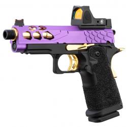 PISTOLET AIRSOFT GBB STRYK HI-CAPA 4.3 + RMR VIOLET/OR LANCER TACTICAL