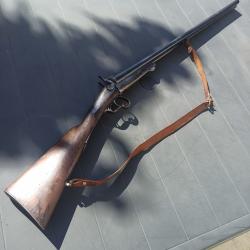 Fusil de chasse percussion à broche et canons juxtaposés cal.16