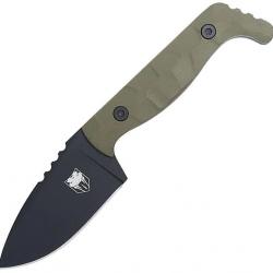 Couteau CobraTec Small Kingpin OD Green Lame Acier D2 Manche G-10 Etui Kydex CBTKPSODG