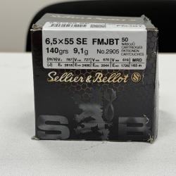 6,5x55 SE FMJ (9gr) (Calibre: 6,5x55 SE) - Boite endommagée