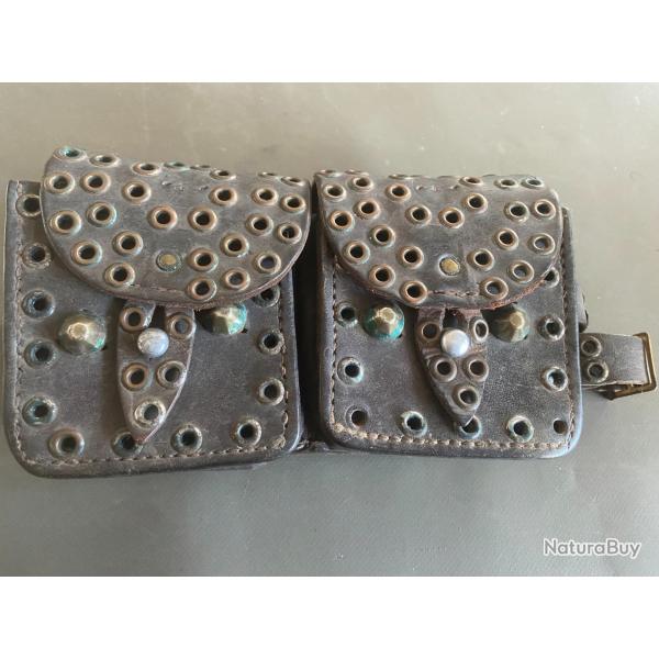 une cartouchière militaire de la guerre 14 / 18 artisanat de trancée