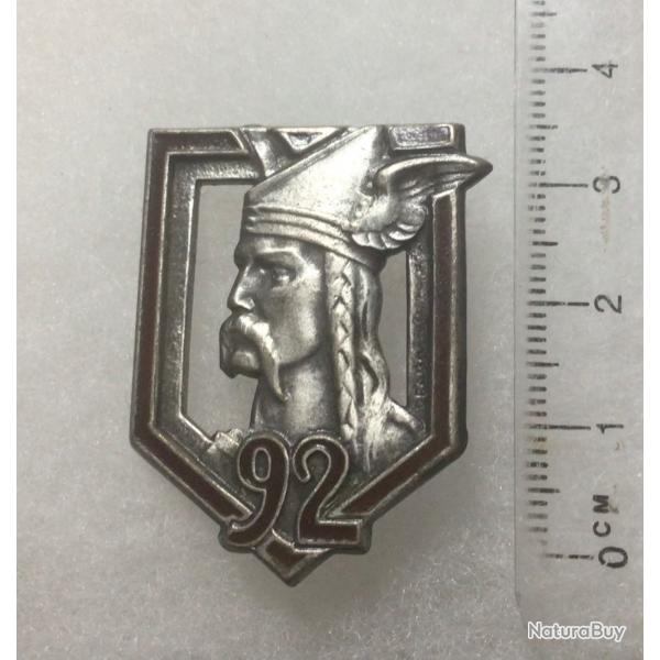 FRANCE INFANTERIE - Insigne 92 R.I.Rgiment d?Infanterie mail,  Drago 112