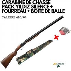 CARABINE DE CHASSE MONOCOUP PACK YILDIZ SILENCE + FOURREAU + BOITE DE BALLE CALIBRE 410