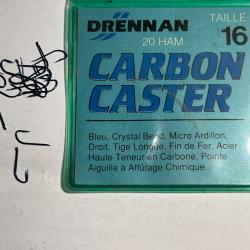 20 hameçon n 16 palette carbon caster drennan droit tige longue simple peche coup occasion