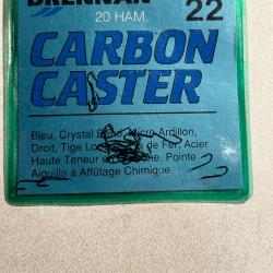 20 hameçon n 22 palette carbon caster drennan droit tige longue simple peche coup occasion