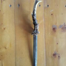 dague de chasse ancienne bois de chevreuil venerie cynegetique
