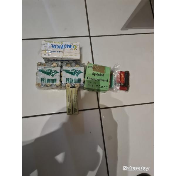 Lot cartouche+balle calibre 16