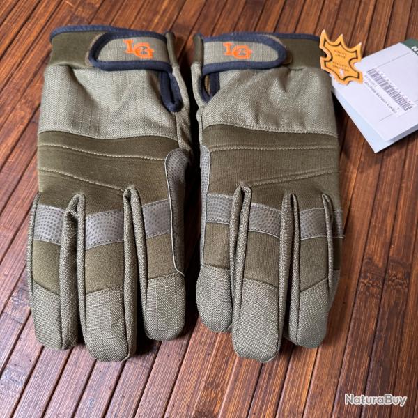 GANTS CUIR CHASSE RIPSTOP/NEC LOVERGREEN