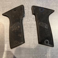 Plaquettes de crosse "MAB Modèle E" - 6,35 mm - Bakélite noire - Originales