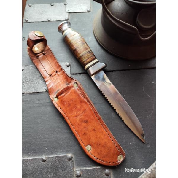 Couteau scout polonais vintage avec scie