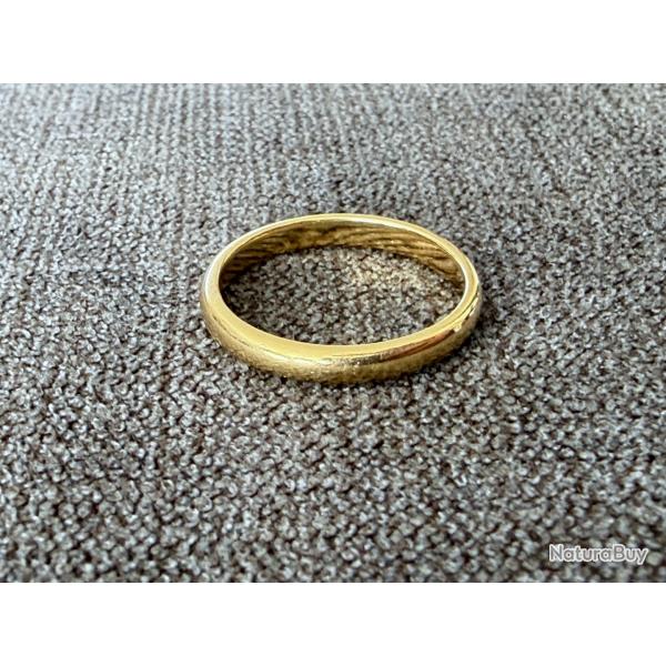 Bel anneau or jaune 18 carats - taille 51 - bague - alliance
