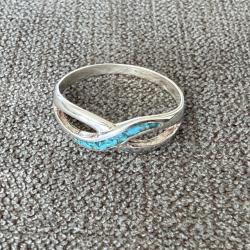 Bague argent - taille 56 - pierre turquoise