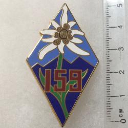 FRANCE INFANTERIE Insigne 159° R.I.A. Régiment d?Infanterie Alpine? dos lisse Delsart