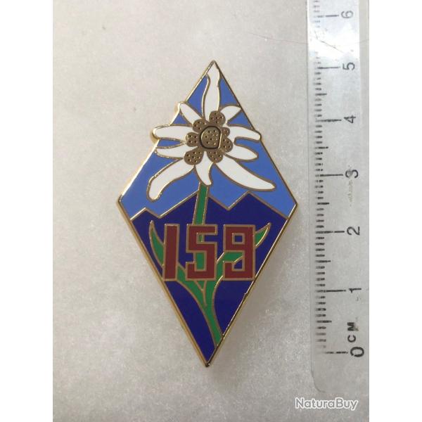 FRANCE INFANTERIE Insigne 159 R.I.A. Rgiment d?Infanterie Alpine? dos lisseDelsart