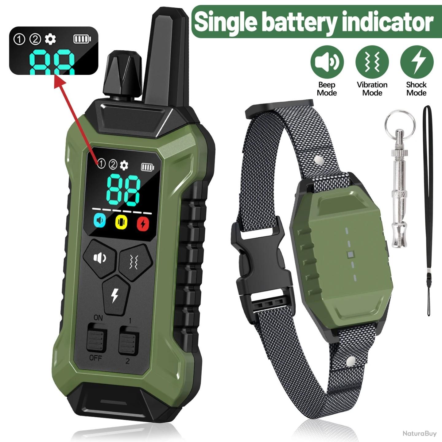 Collier de Dressage Électrique pour Chien Étanche IP67 Télécommande ...