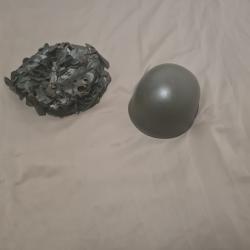 Casque +surcasque camouflage militaire, armée française.