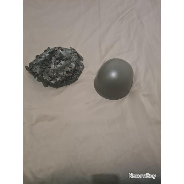 Casque +surcasque camouflage militaire, arme franaise.