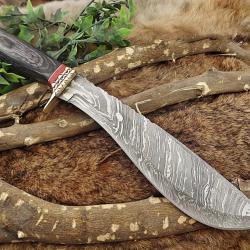 (12) Couteau Kukri Eagle en acier Damas (4)