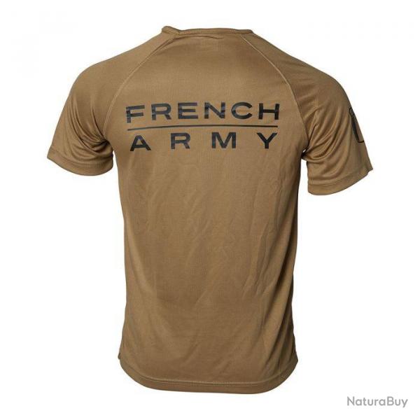 T-SHIRT FRENCH ARMY RESPIRANT COYOTE M