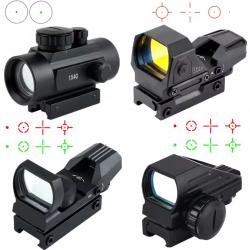 1X40 point rouge vue chasse réflexe portée holographique 4 réticules au choix 11 ou 20 mm dispo