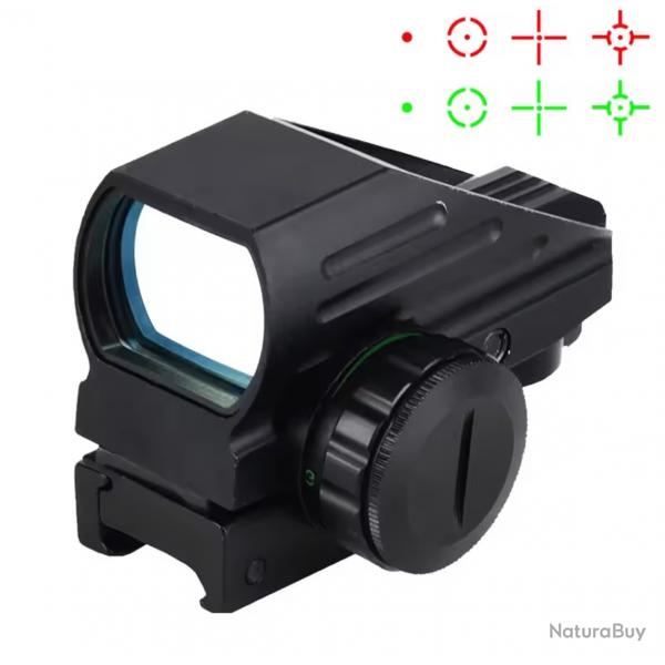1X40 point rouge vue chasse réflexe portée holographique 4 réticules au choix 11 ou 20 mm dispo A1