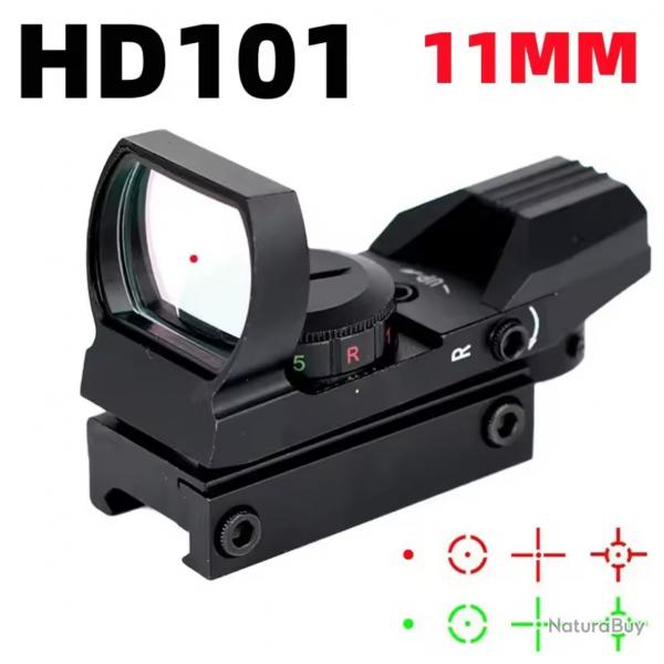 1X40 point rouge vue chasse réflexe portée holographique 4 réticules au choix 11 ou 20 mm dispo A3