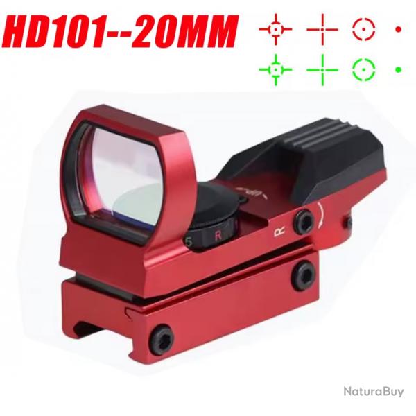 1X40 point rouge RED vue chasse rflexe porte holographique 4 rticules au choix 11 ou 20 mm dispo