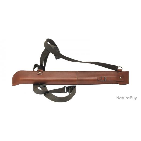 Fourreau Cuir façon sellier - Pour Manche d'épieu - Bandoulière