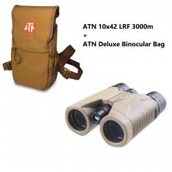 Jumelles ATN 10x42 Laser Ballistics 3000m avec télémètre laser, Bluetooth + ATN Deluxe Binocular Bag
