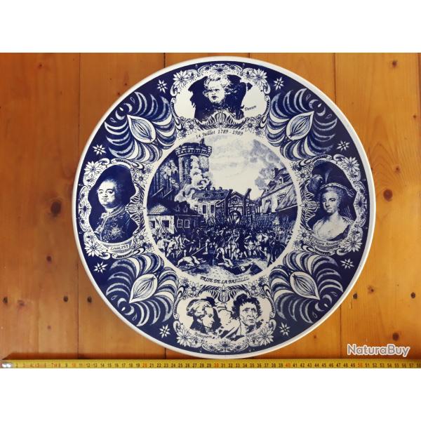 delfts chemkela plat bicentenaire de la revolution grand plat ceramique edition limit