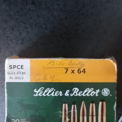 14 balles Sellier Bellot 11,2grs