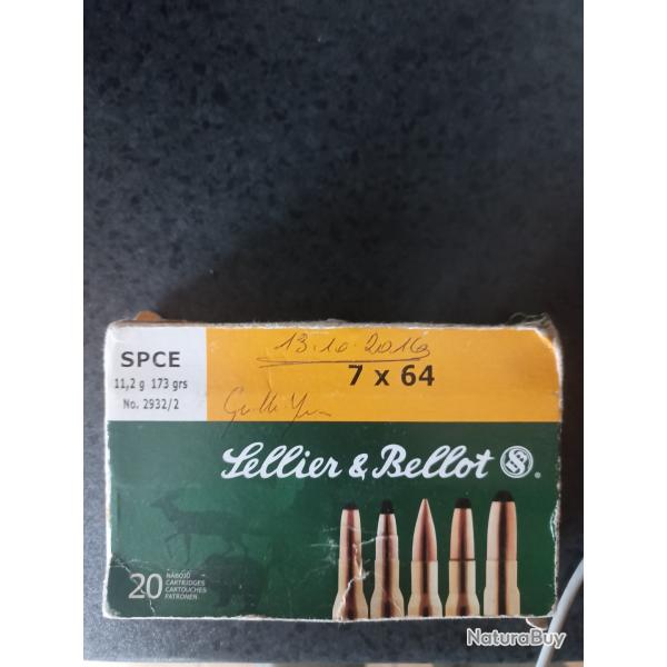 14 balles Sellier Bellot 11,2grs
