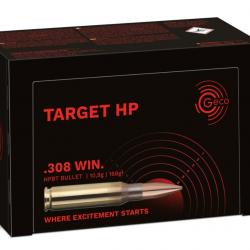 geco 308w target hp 168gr munitions cartouches 308 hpbt