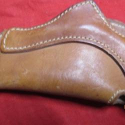 holster étui cuir épais modèle ceinture revolver pistolet GIL à pince