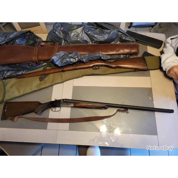 Fusil de chasse juxtapose