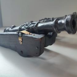 Paire de Canons de table poudre noire