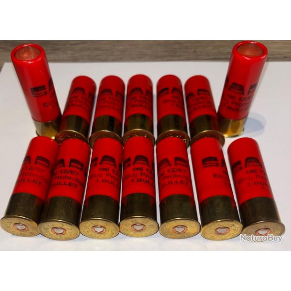 Lot de 14 munitions SAPL Calibre 12/67 (balle)