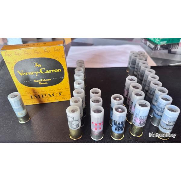 Lot de balles gros gibier calibre 12