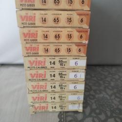 Lot de 90 cartouches VIRI 14mm, BG, 15g, Plomb n° 6 SANS PRIX DE RESERVE
