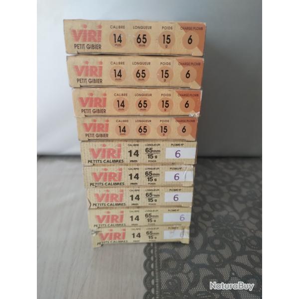 Lot de 90 cartouches VIRI 14mm, BG, 15g, Plomb n 6 SANS PRIX DE RESERVE