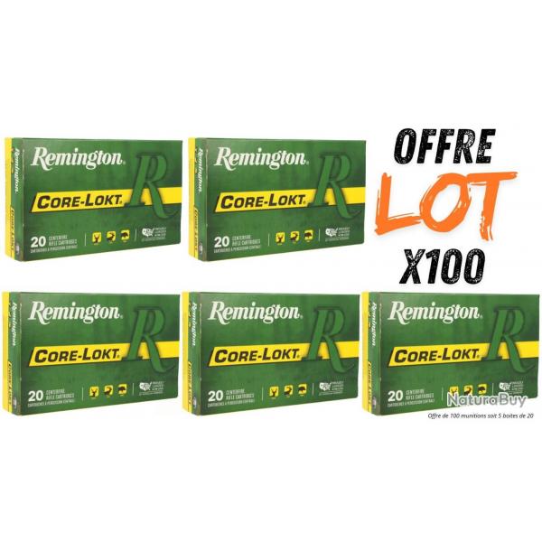 Lot munitions Remington core-lokt 180 grs - Cal. 300 WM - X100 munitions