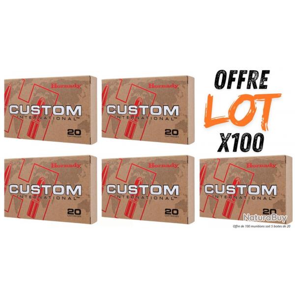 Lot munitions Hornady Custom Interlock 180g - Cal. 308 Win - X100 munitions