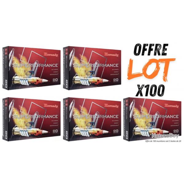 Lot munitions Hornady SST Superformance 95g - Cal. 243 Win - X100 munitions