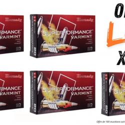 Lot munitions Hornady Superformance Varmint V-MAX 50g - Cal. 222 Rem - X100 munitions