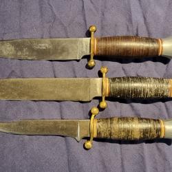 Lot de 3 poignards - Etoile St-Etienne - SABATIER JEUNE - pas de marquage visible