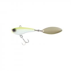 CRAZEE SALT SPIN TAIL 80MM 16G - CHART BACK PEARL